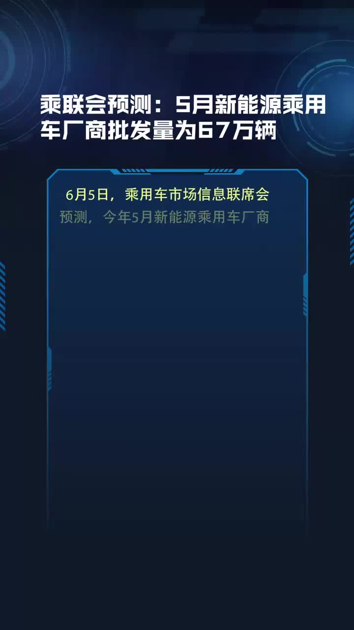 乘联会：预估11月全国新能源乘用车厂商批发销量146万辆，同比增长51%|界面新闻 · 快讯